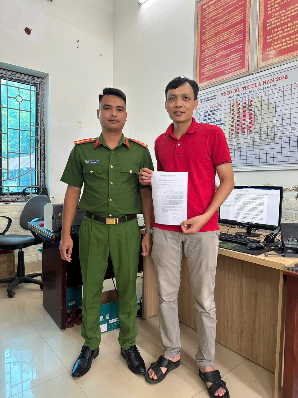Công an xã Ân Thi tìm người mất tích về đoàn tụ cùng gia đình