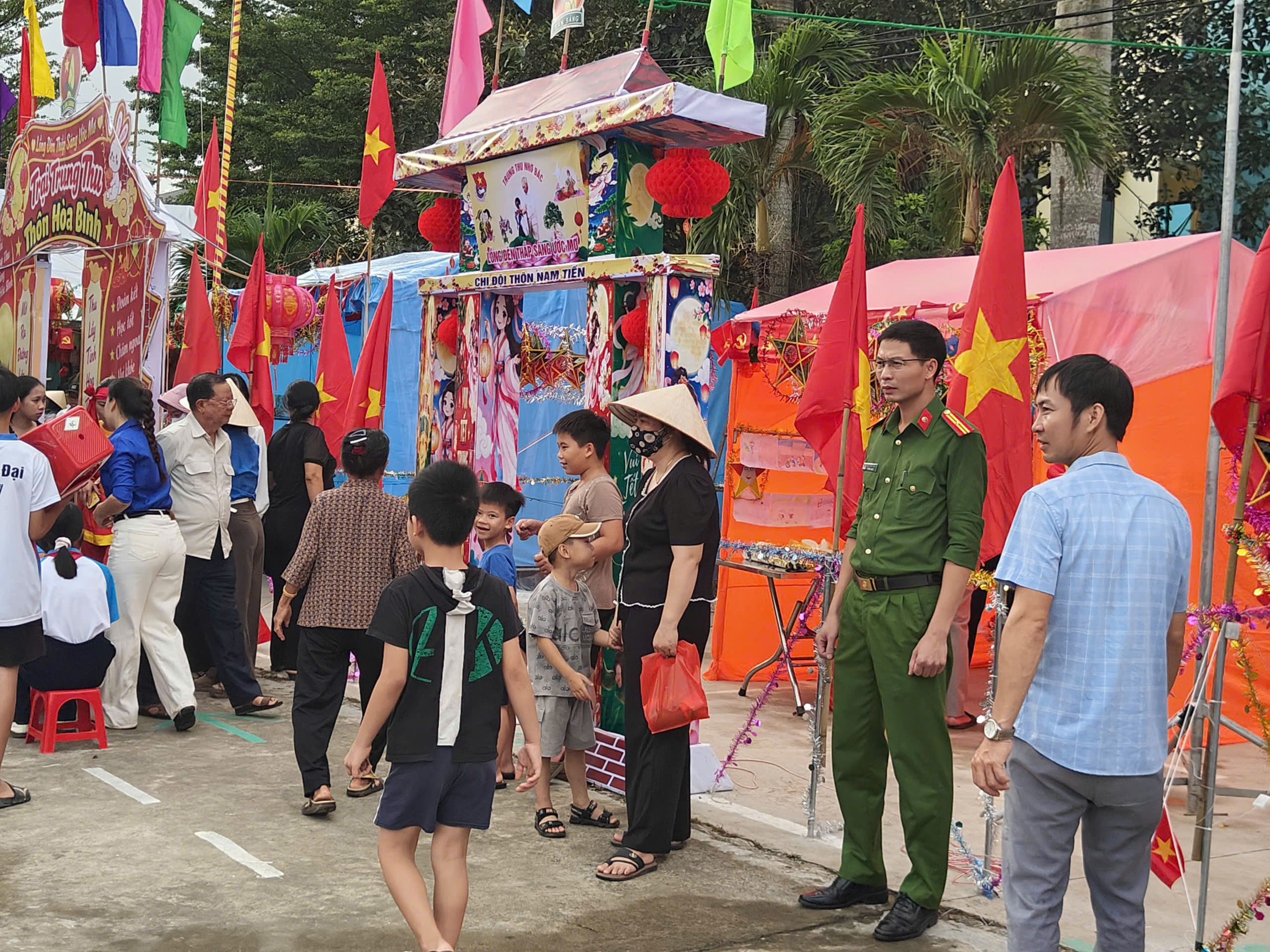 Công an xã Bình Định chủ động phương án, bảo đảm an toàn tuyệt đối cho chuỗi hoạt động Tết Trung thu năm 2026
