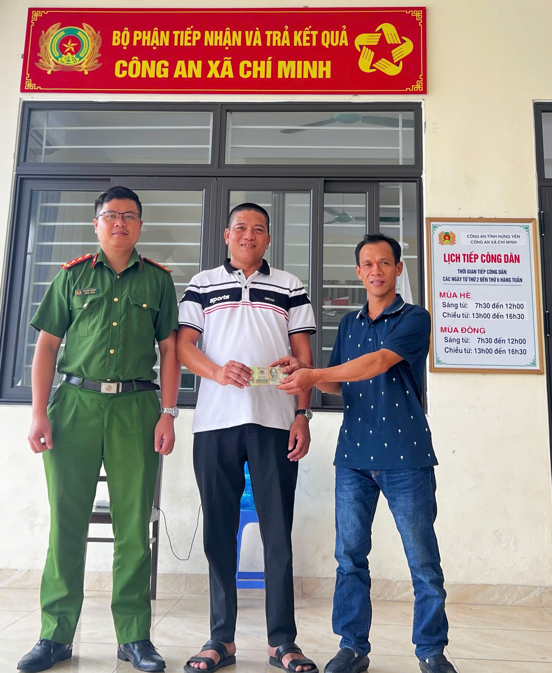 Công an xã Chí Minh nhanh chóng xác minh, hỗ trợ hoàn trả 5 triệu đồng do người dân chuyển tiền nhầm