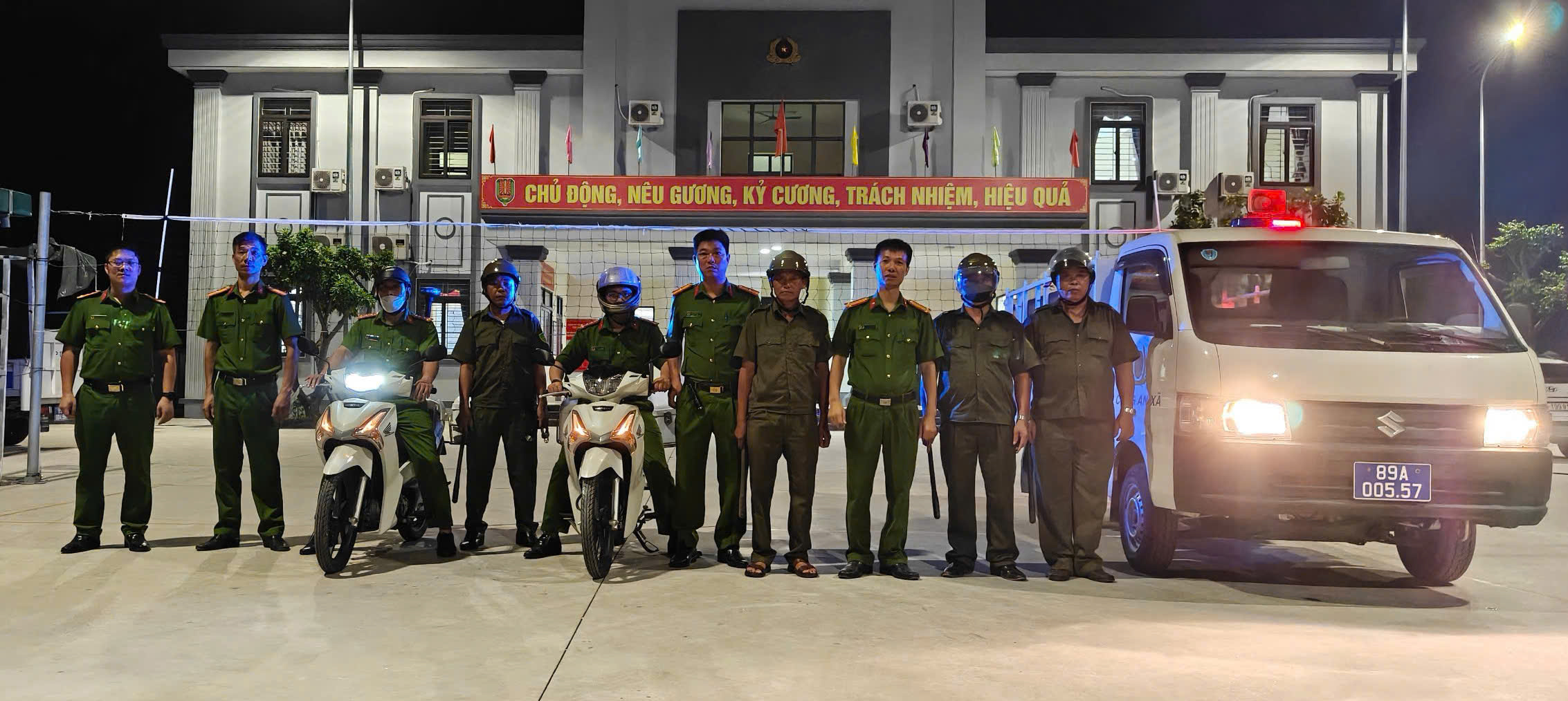 Công an xã Chí Minh tăng cường tuần tra, kiểm soát ban đêm đảm bảo an ninh, trật tự dịp nghỉ lễ Quốc khánh 02/9