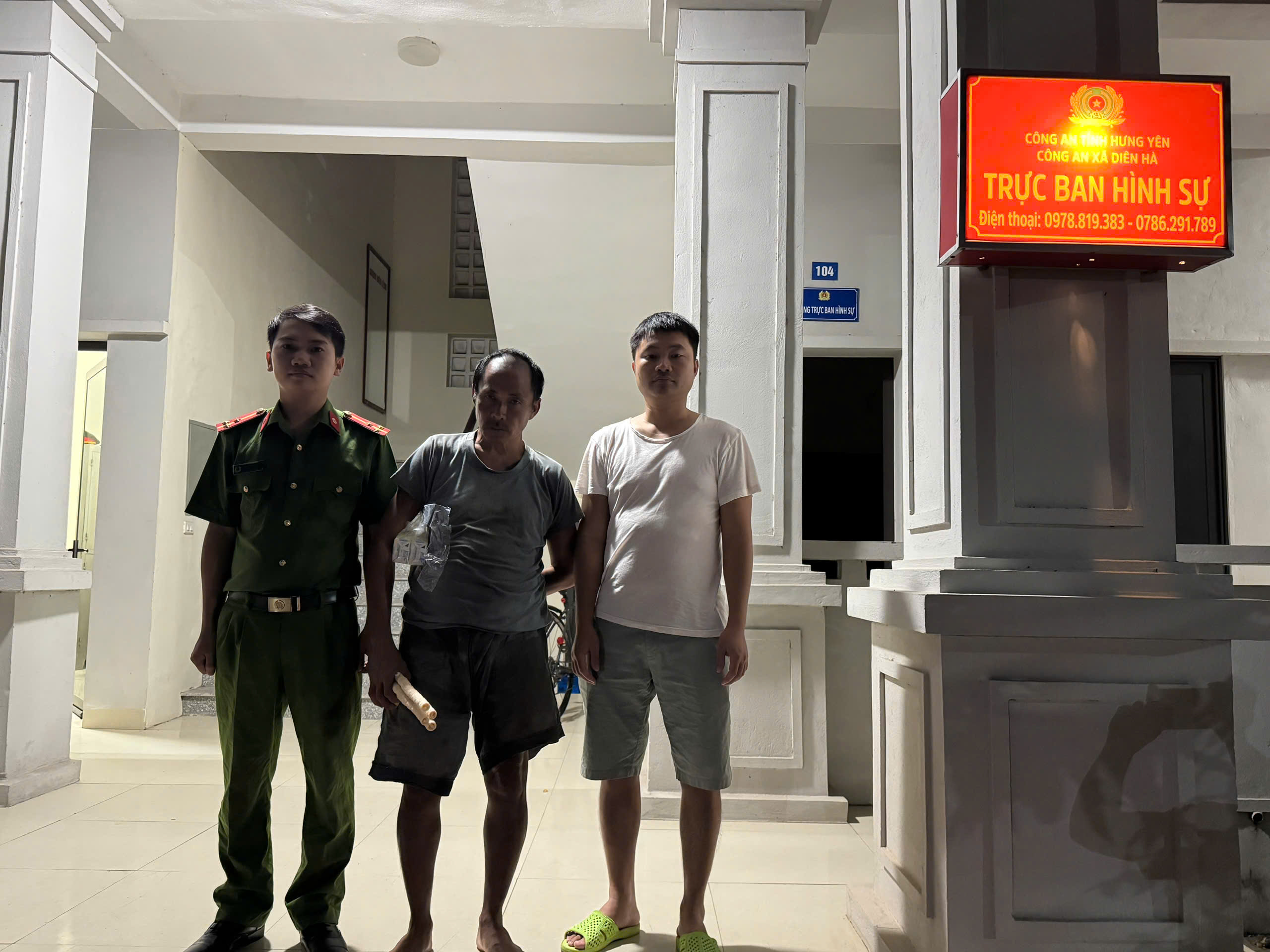 Công an xã Diên Hà giúp công dân đi lạc trở về với gia đình