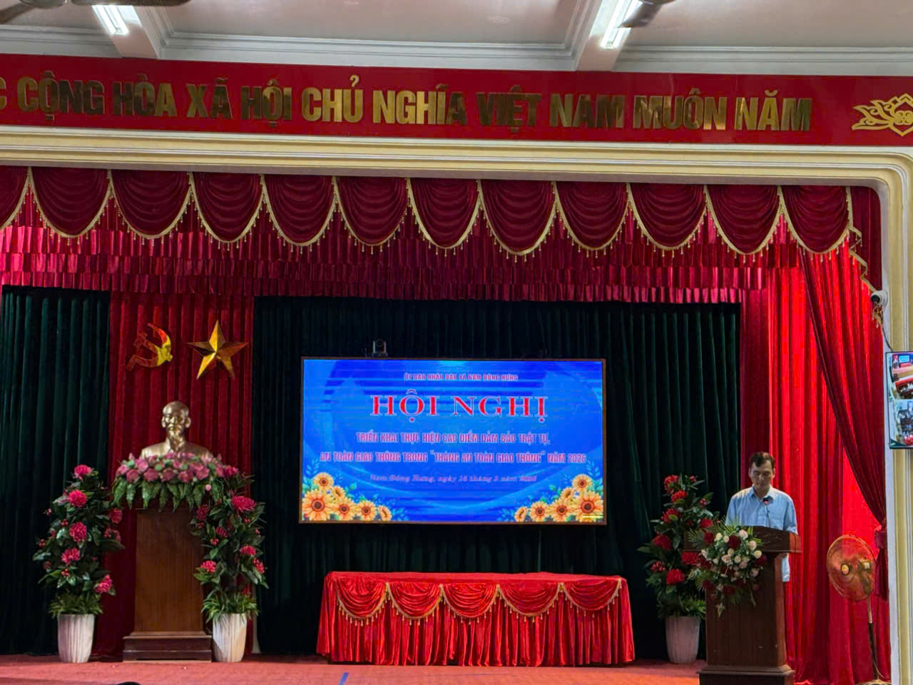 Công an xã Nam Đông Hưng tăng cường công tác bảo đảm trật tự an toàn giao thông, trật tự công cộng