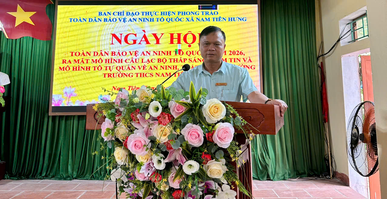 Công an xã Nam Tiên Hưng tổ chức thành công  Ngày hội toàn dân bảo vệ an ninh Tổ quốc năm 2026 và kỷ niệm 81 năm Ngày truyền thống lực lượng Công an nhân dân