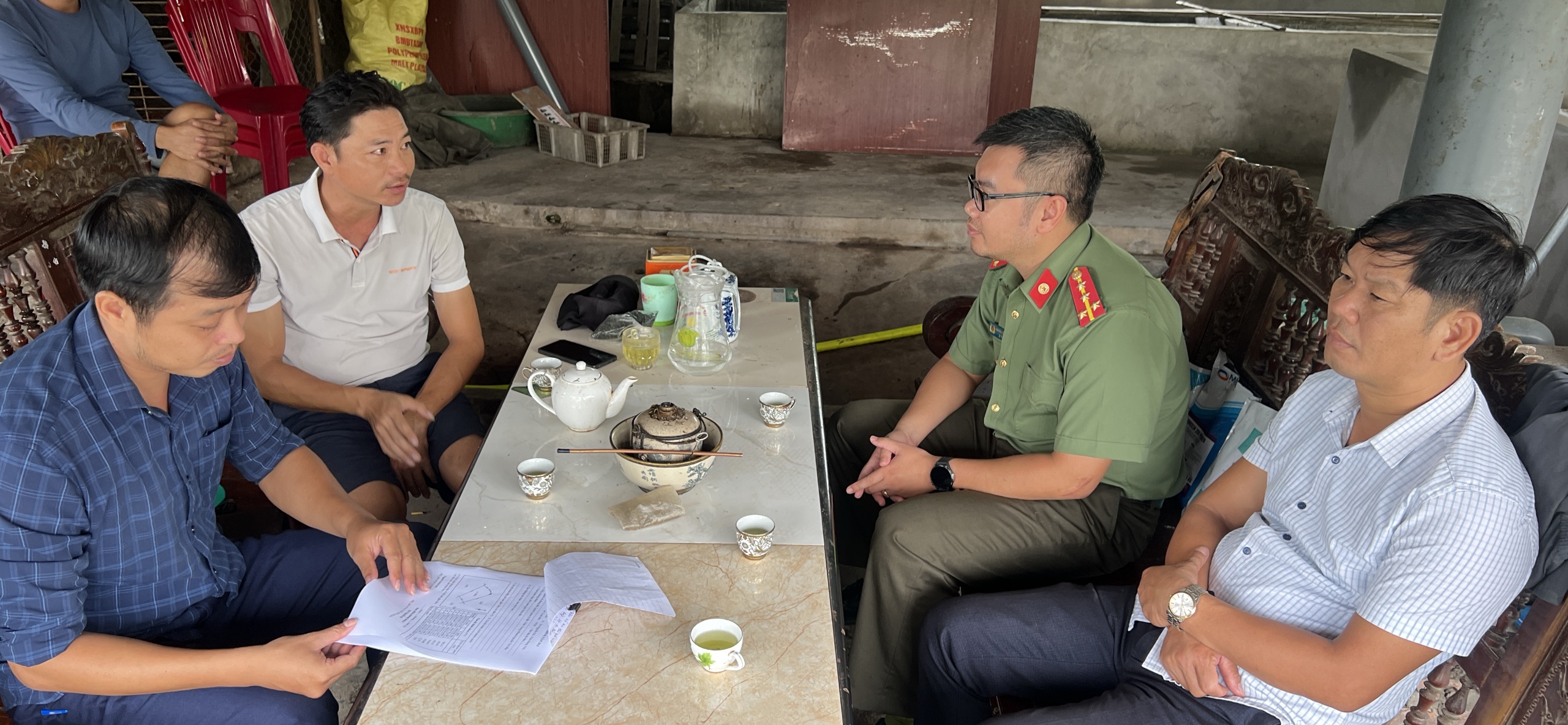 Công an xã Nguyễn Du tăng cường công tác tham mưu xử lý vi phạm đất đai, giữ vững an ninh, trật tự cơ sở