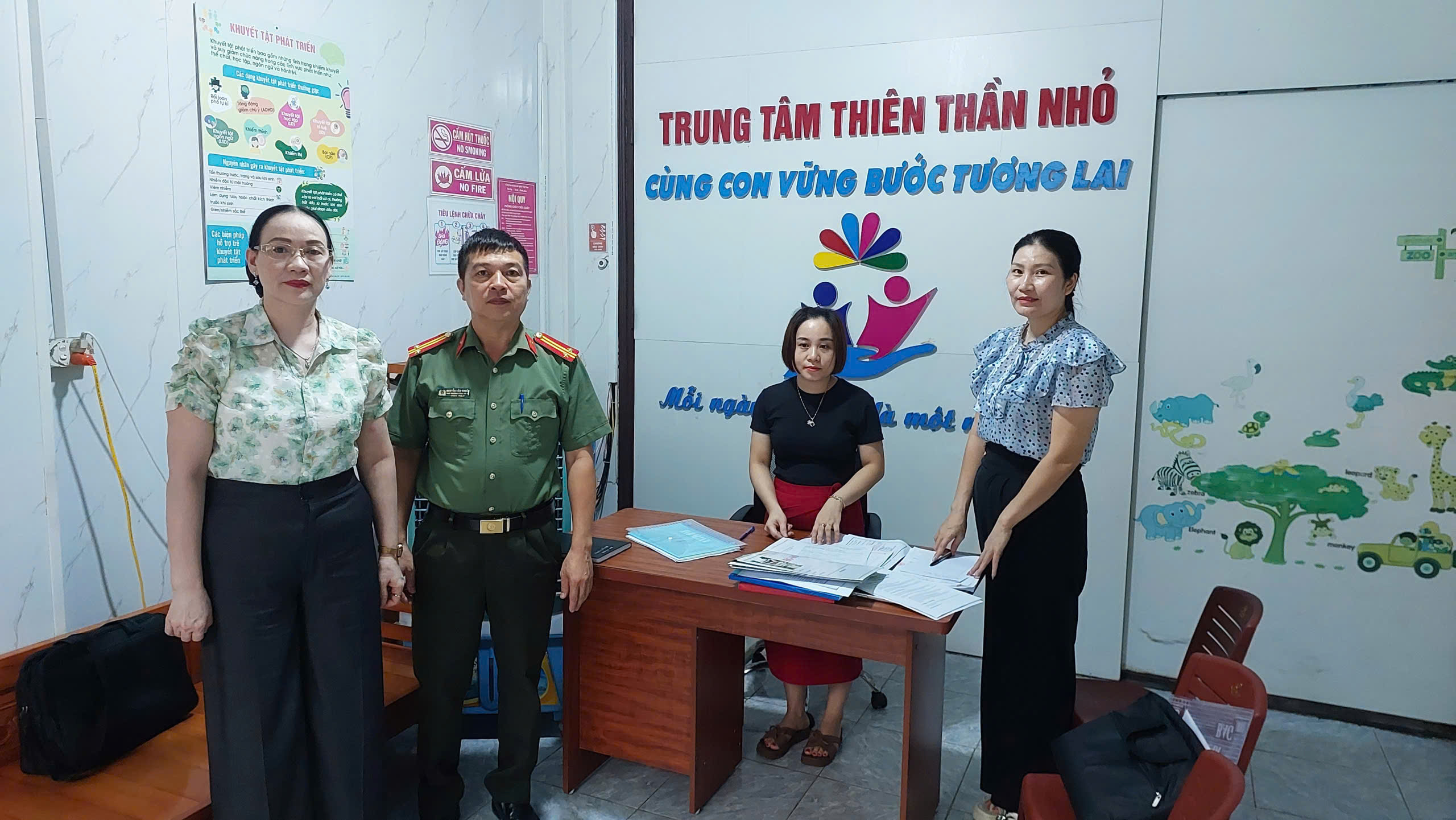 Công an xã Quỳnh Phụ phát hiện, tham mưu xử lý 01 trung tâm hỗ trợ phát triển giáo dục hoà nhập không có giấy phép hoạt động