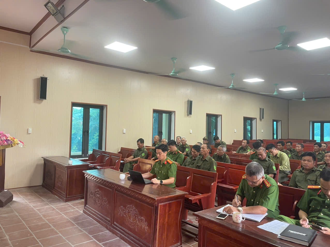 Công an xã Tân Tiến công bố quyết định kiện toàn lực lượng ANTT ở cơ sở và triển khai phương án bảo đảm ANTT dịp Lễ Quốc khánh 02/9