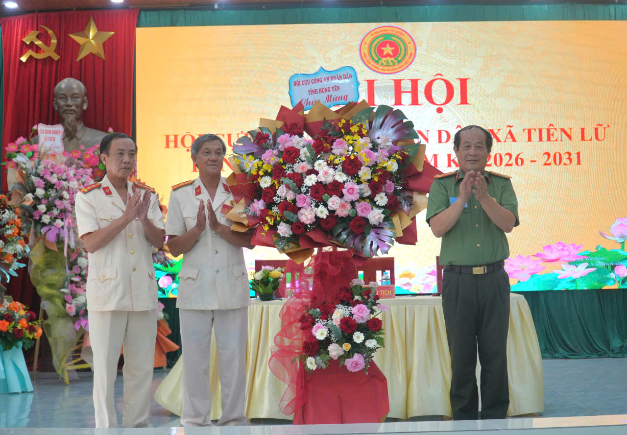 Công an xã Tiên Lữ phối hợp tổ chức thành công Đại hội Hội Cựu Công an nhân dân xã Tiên Lữ lần thứ nhất, nhiệm kỳ 2026 – 2031