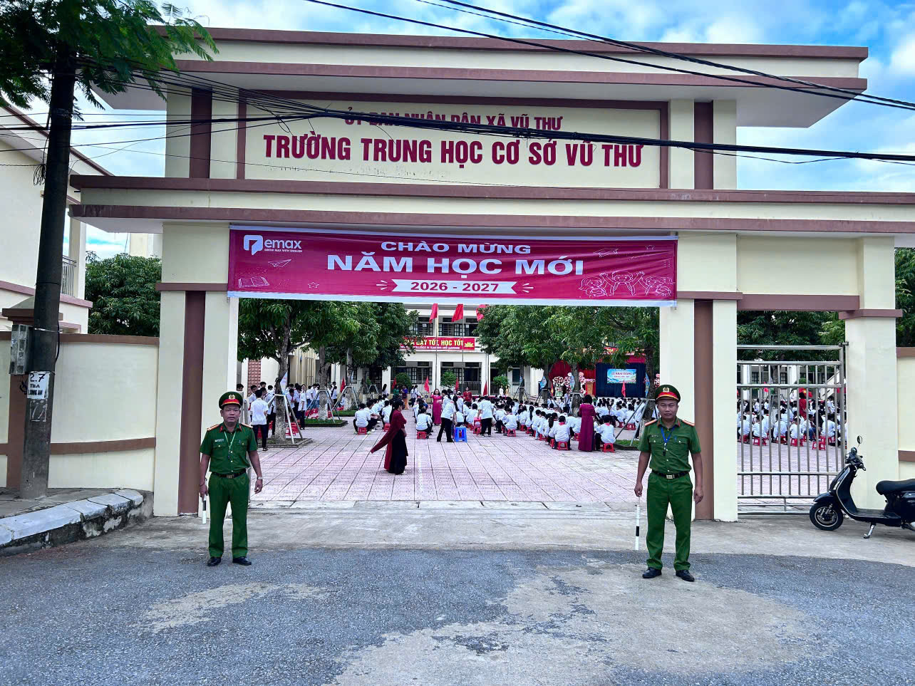 Công an xã Vũ Thư chủ động bảo đảm trật tự, an toàn giao thông  ngày khai giảng năm học mới 5/9/2026