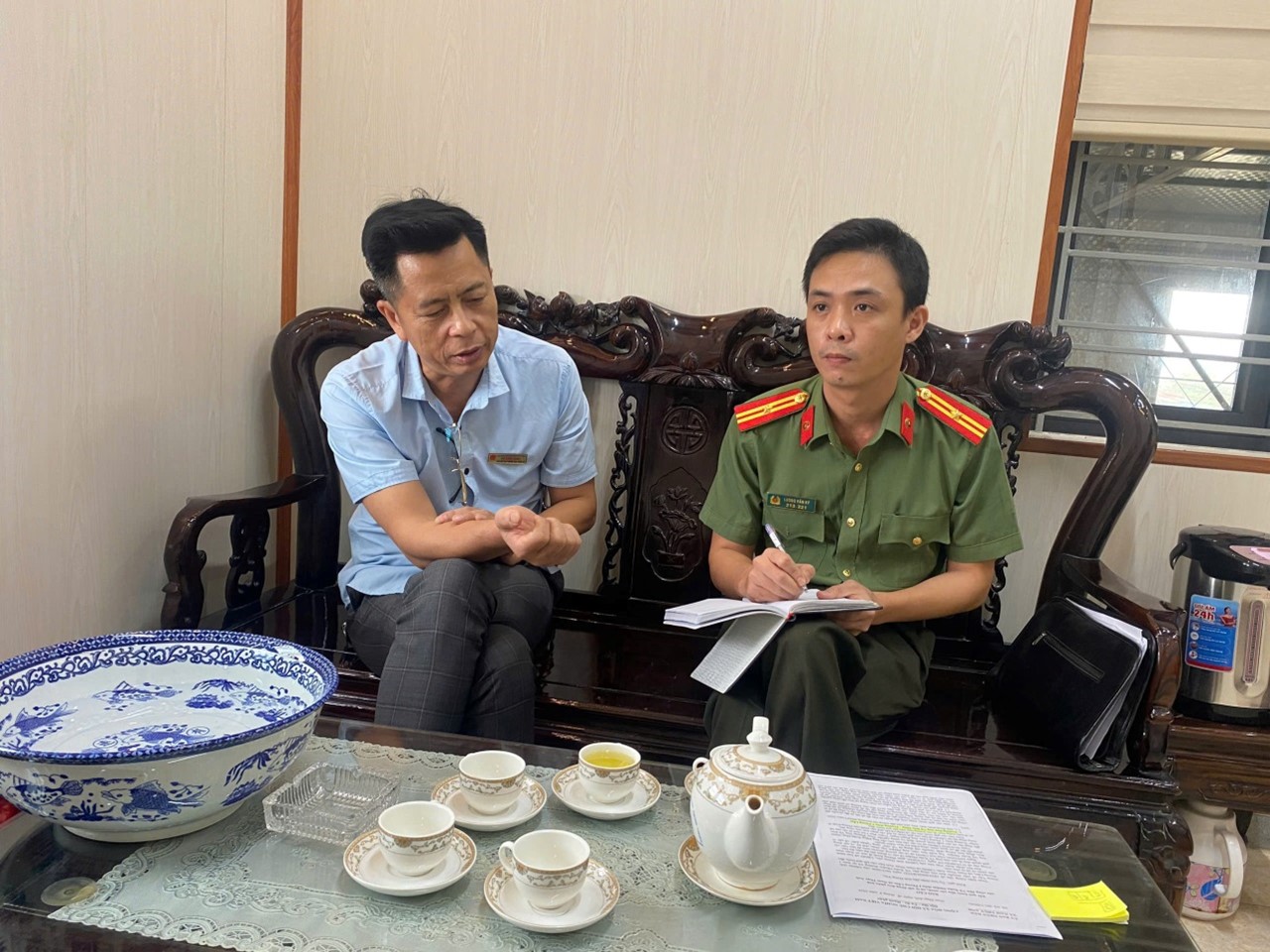 Phòng An ninh nội địa: Tích cực tuyên truyền, vận động, tháo gỡ “điểm nghẽn” giải phóng mặt bằng tại xã Thụy Anh
