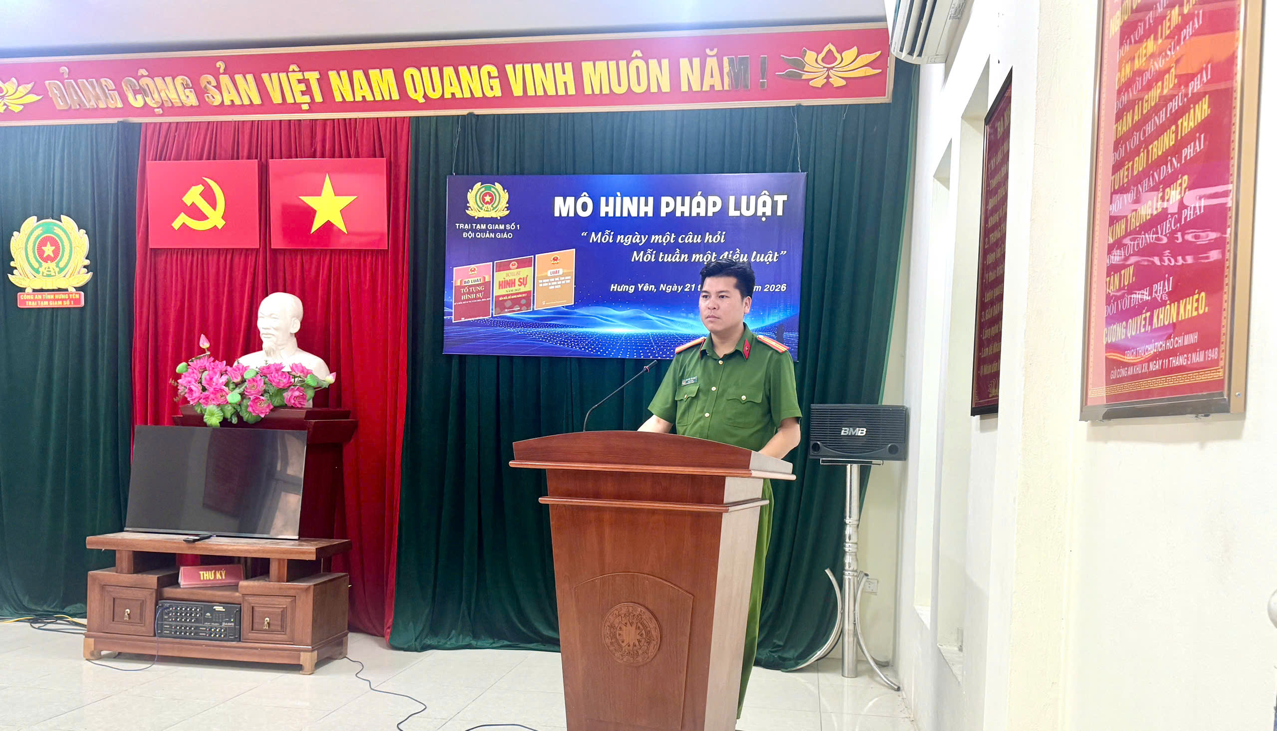 Đội Quản giáo, Trại Tạm giam số 1 triển khai mô hình “Mỗi ngày một câu hỏi, mỗi tuần một điều luật”
