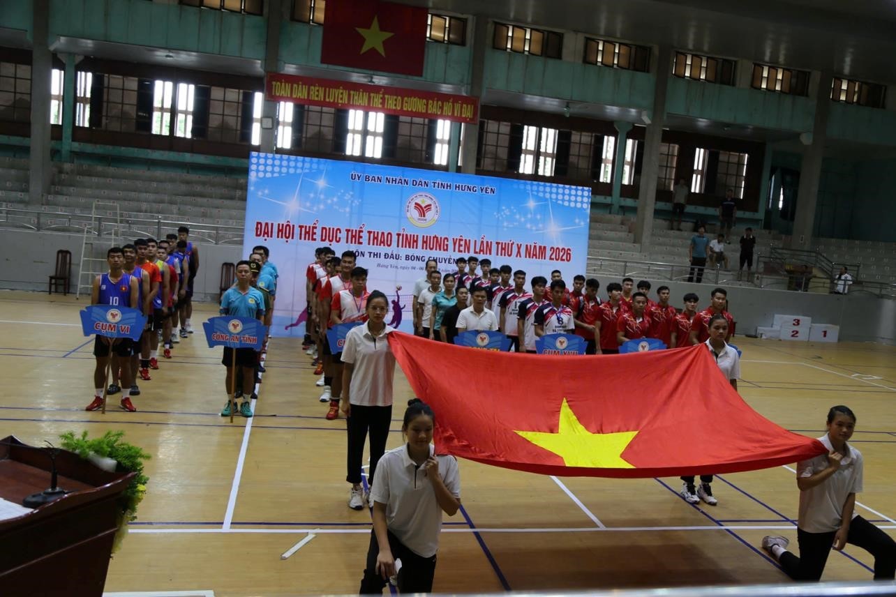 Đội tuyển bóng chuyền Công an tỉnh Hưng Yên tham gia  Đại hội Thể dục Thể thao tỉnh lần thứ X năm 2026
