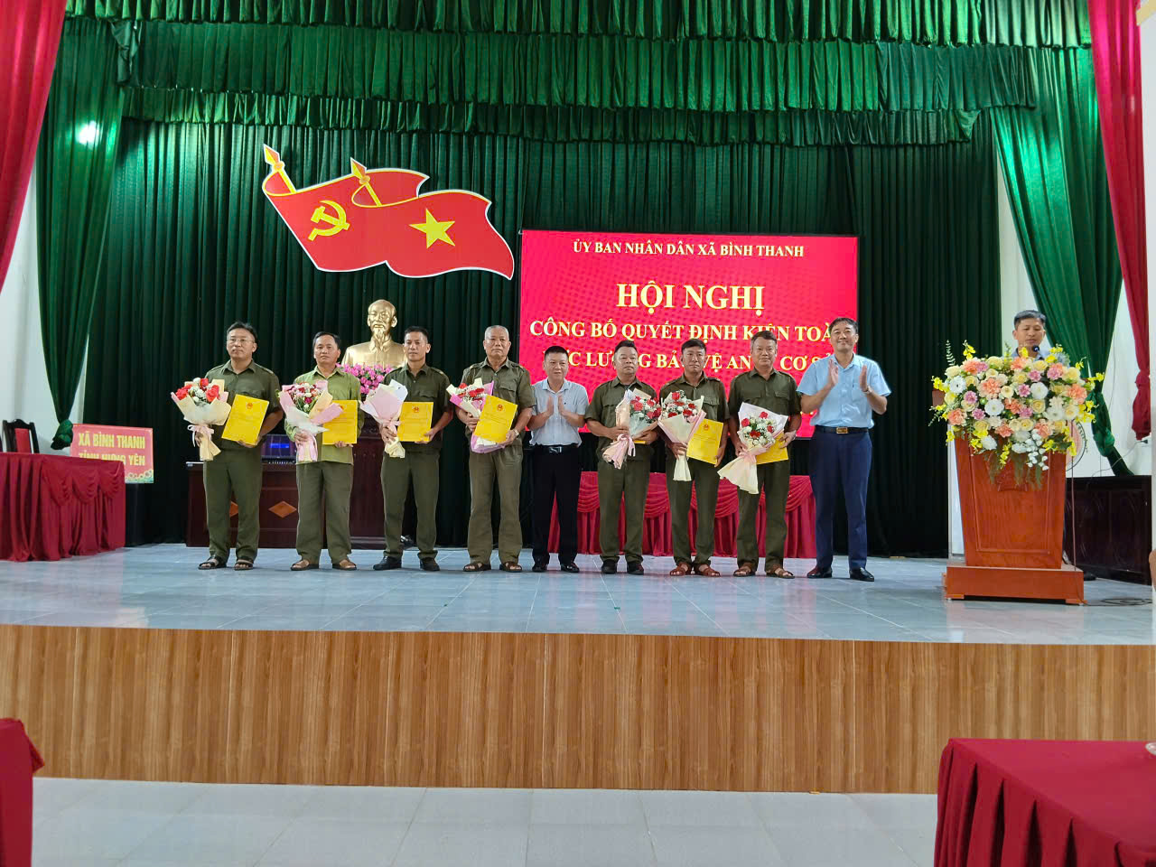 CÔNG AN XÃ BÌNH THANH TỔ CHỨC HỘI NGHỊ CÔNG BỐ QUYẾT ĐỊNH KIỆN TOÀN LỰC LƯỢNG THAM GIA BẢO VỆ ANTT Ở CƠ SỞ