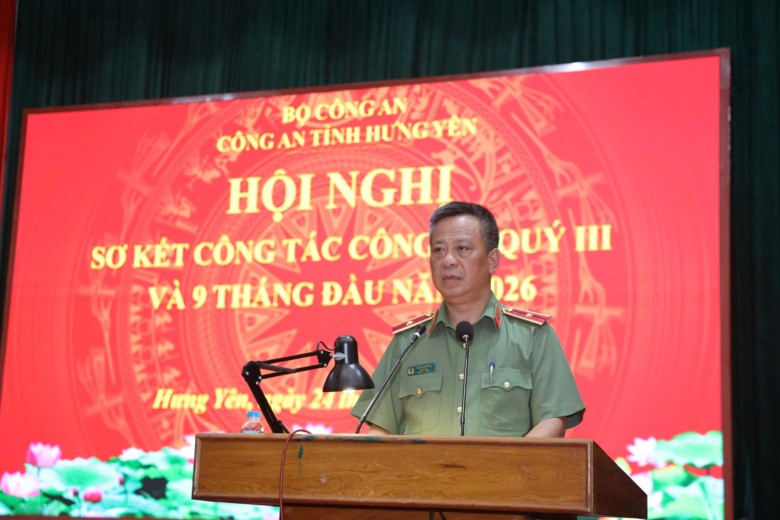 Công an tỉnh Hưng Yên tổ chức Hội nghị giao ban công tác Công an Quý III và 9 tháng năm 2026, triển khai nhiệm vụ trọng tâm công tác Quý IV/2026