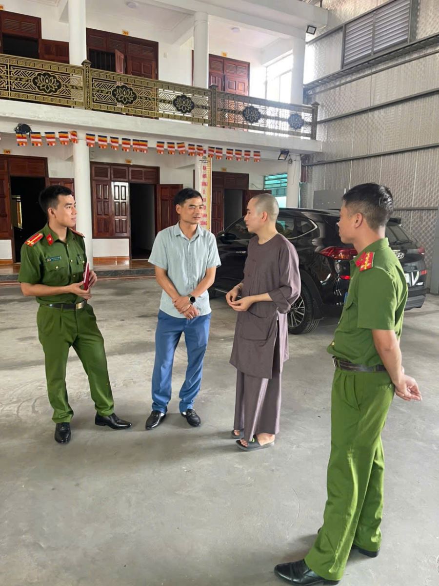 Công an xã Minh Thọ chủ động kiểm tra an ninh, an toàn Phòng cháy chữa cháy trước thềm khóa tu “Tuổi trẻ hương thiền” năm 2026 tại chùa Khánh Sơn