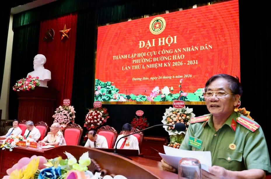 ĐẠI HỘI THÀNH LẬP HỘI CỰU CÔNG AN NHÂN DÂN PHƯỜNG ĐƯỜNG HÀO LẦN THỨ I, NHIỆM KỲ 2026 - 2031 