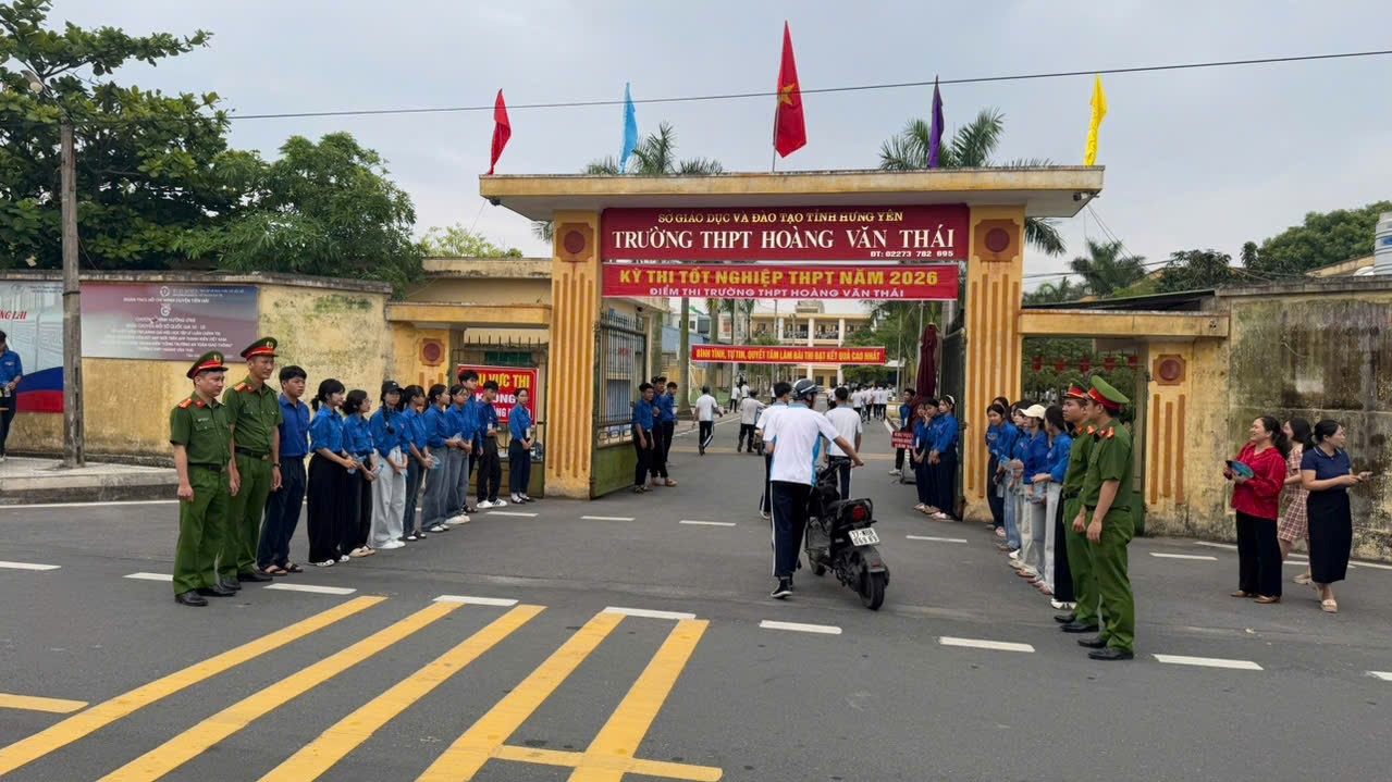 Công an xã Tiền Hải tăng cường công tác bảo đảm an ninh, an toàn kỳ thi tốt nghiệp THPT năm 2026
