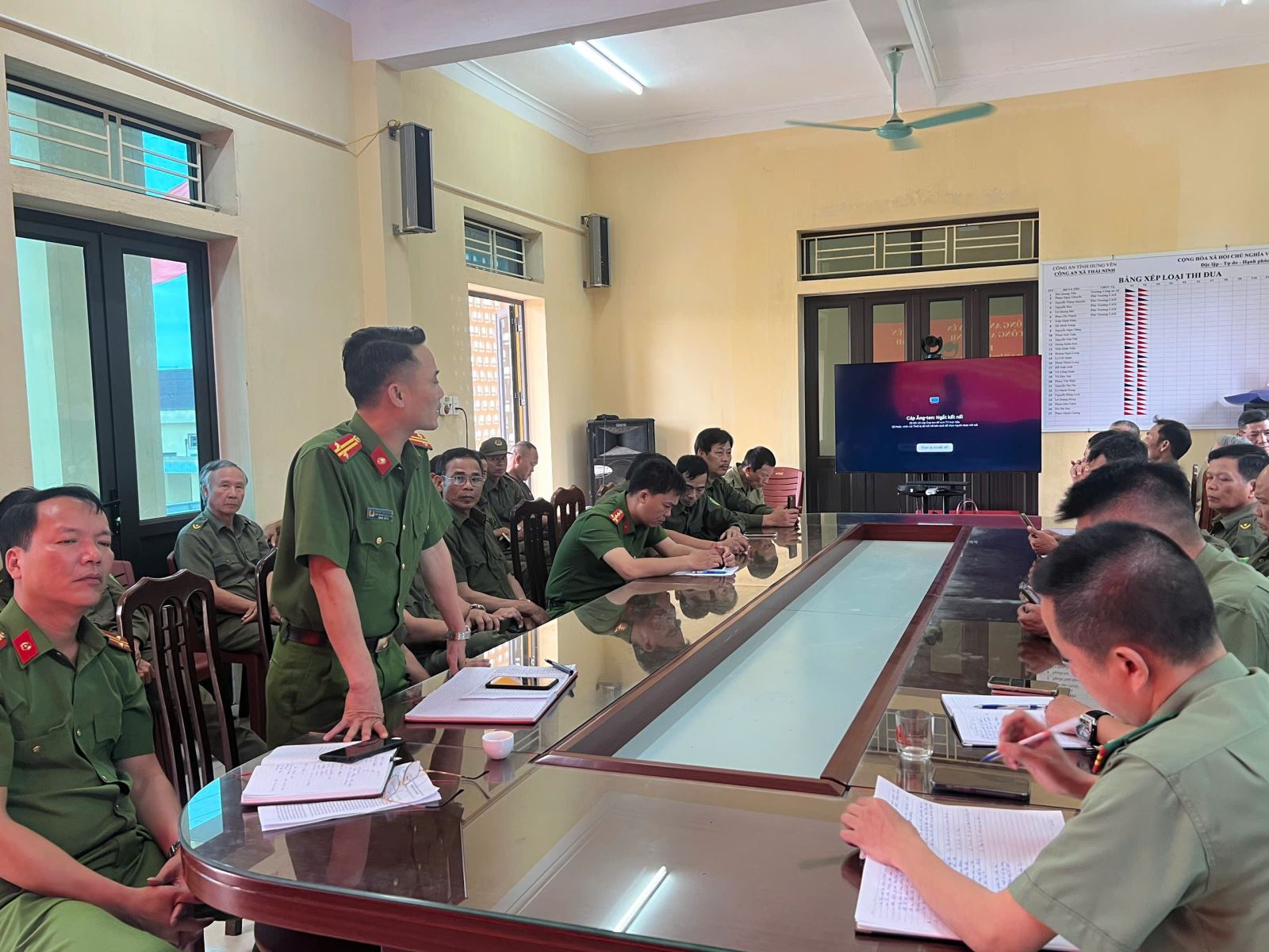 Công an xã Thái Ninh triển khai kế hoạch đảm bảo an ninh trật tự khu vực các nghĩa trang liệt sĩ phục vụ công tác lấy mẫu hài cốt liệt sĩ trên địa bàn