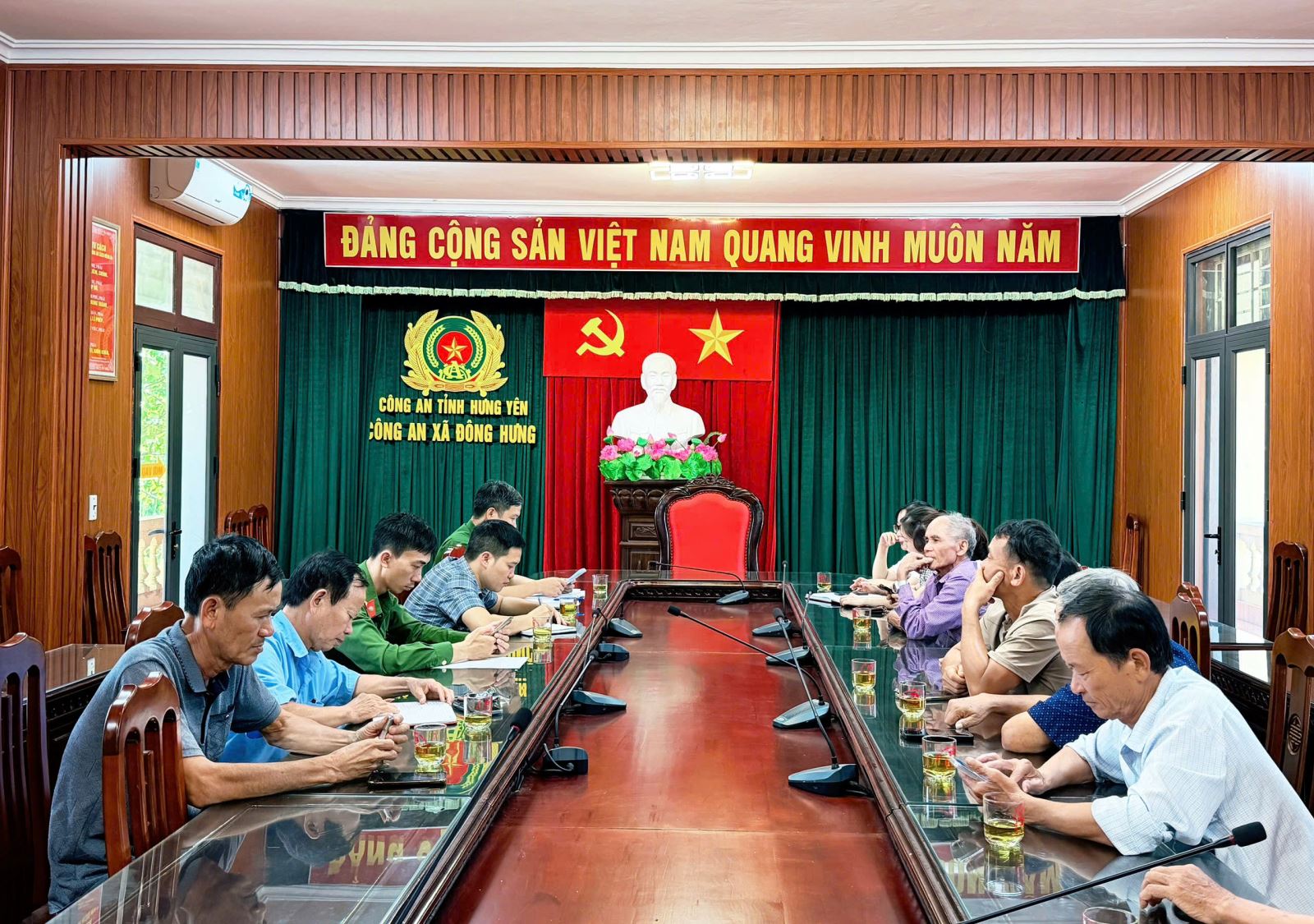 Công an xã Đông Hưng triển khai các biện pháp công tác, bảo đảm tốt an ninh trật tự trong quá trình thực hiện Đề án sắp xếp, tổ chức lại thôn trên địa bàn xã