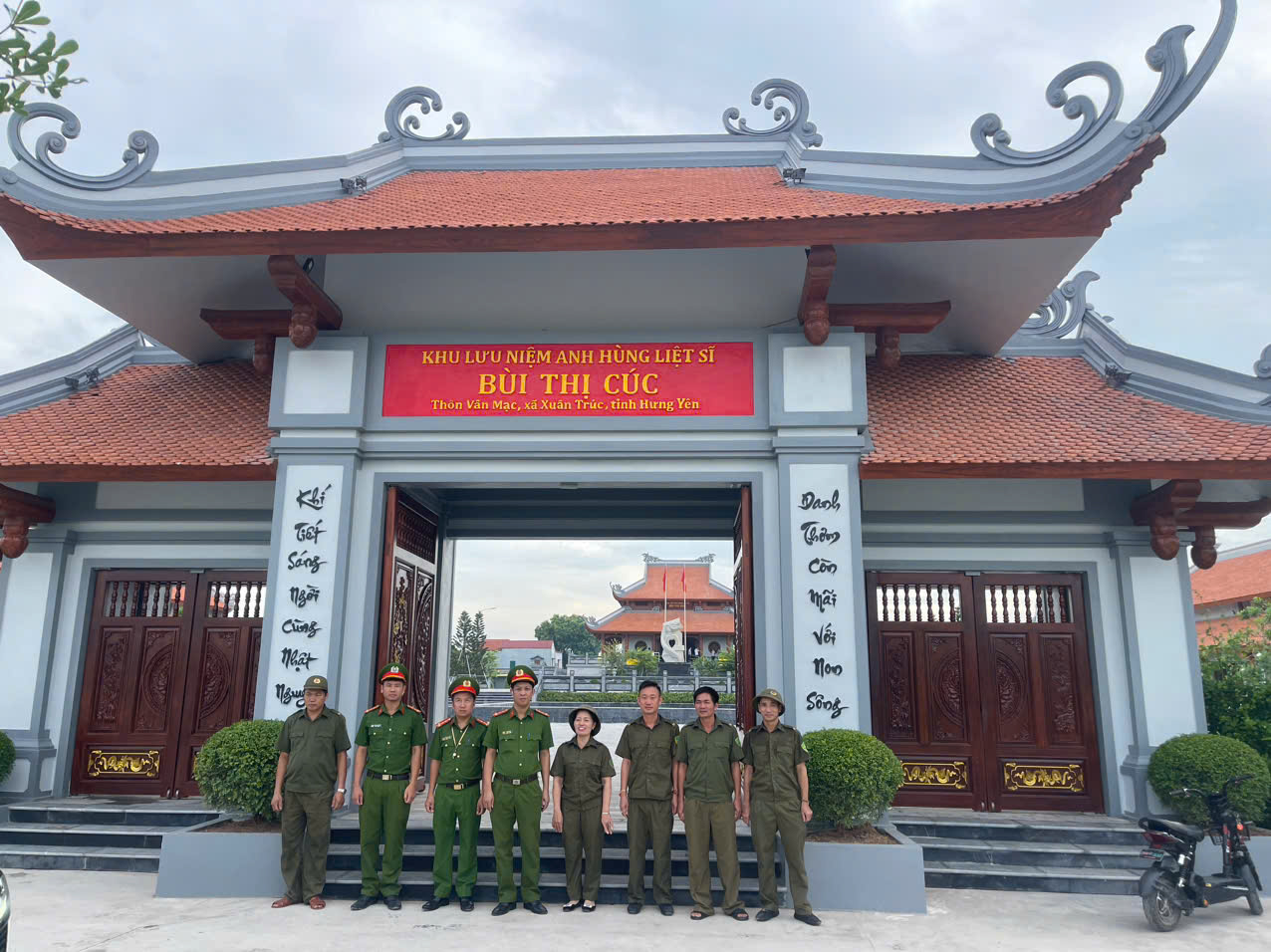 Công an xã Xuân Trúc triển khai các biện pháp đảm bảo ANTT lễ An vị tượng nữ anh hùng liệt sỹ CAND Bùi Thị Cúc