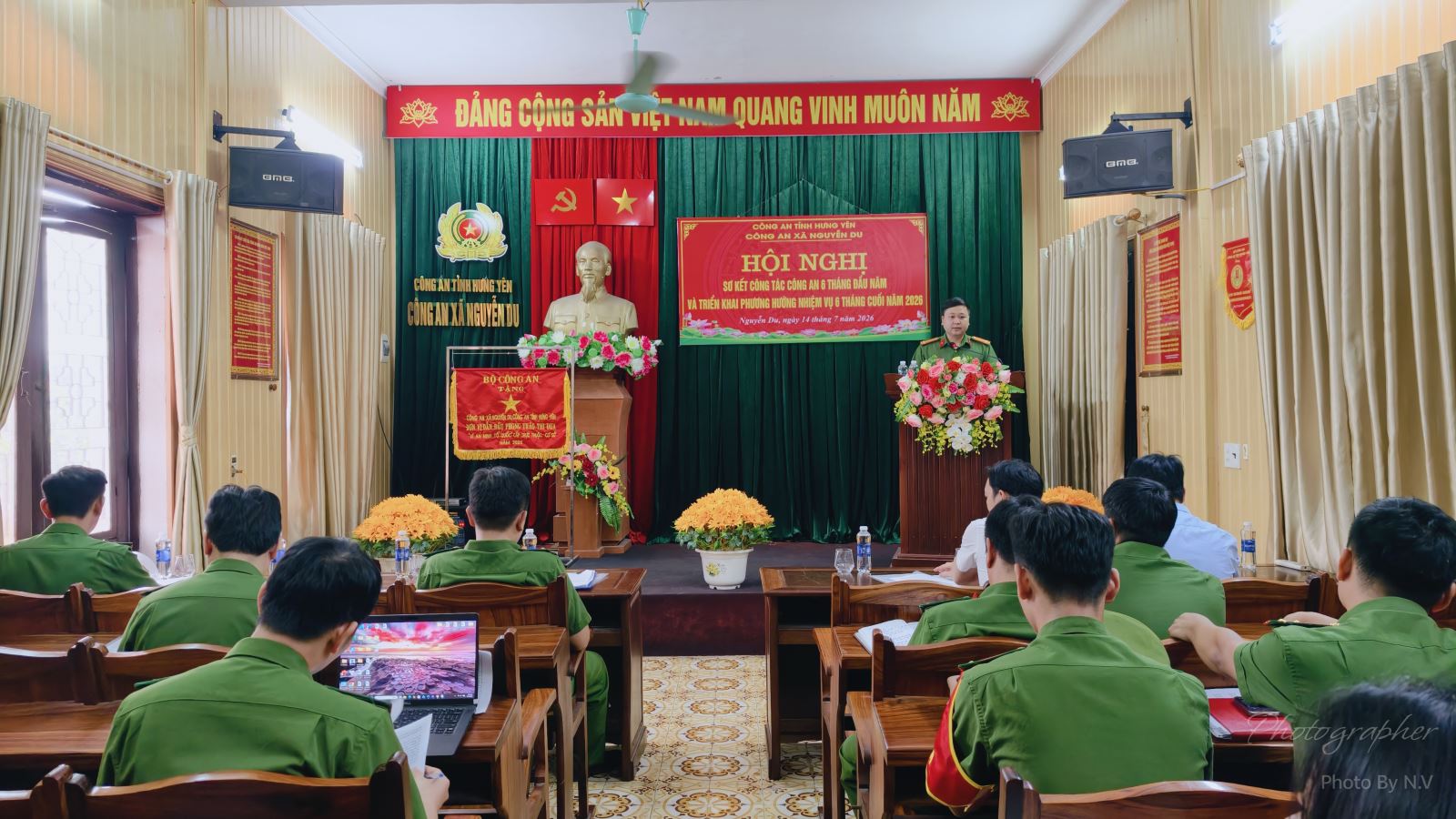 CÔNG AN XÃ NGUYỄN DU SƠ KẾT CÔNG TÁC 6 THÁNG ĐẦU NĂM VÀ TRIỂN KHAI NHIỆM VỤ 6 THÁNG CUỐI NĂM 2026