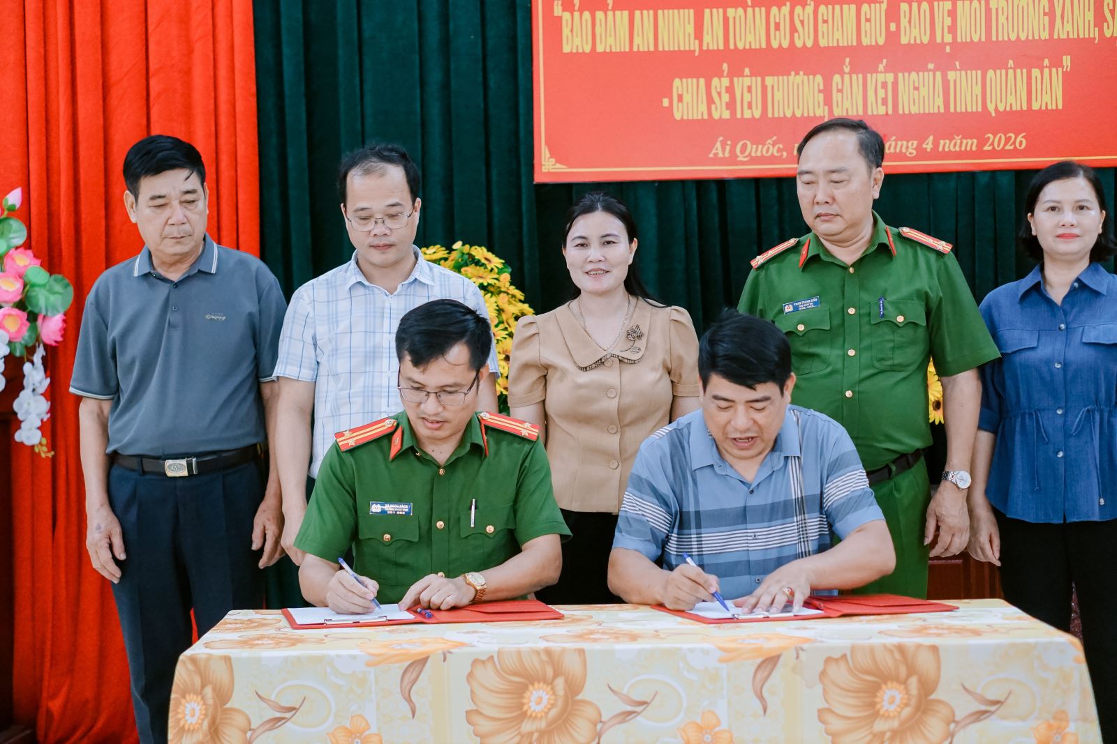 Phân trại tạm giam Tiền Hải – Trại tạm giam số 2 ký kết giao ước với Thôn Đông, xã Ái Quốc, tỉnh Hưng Yên 