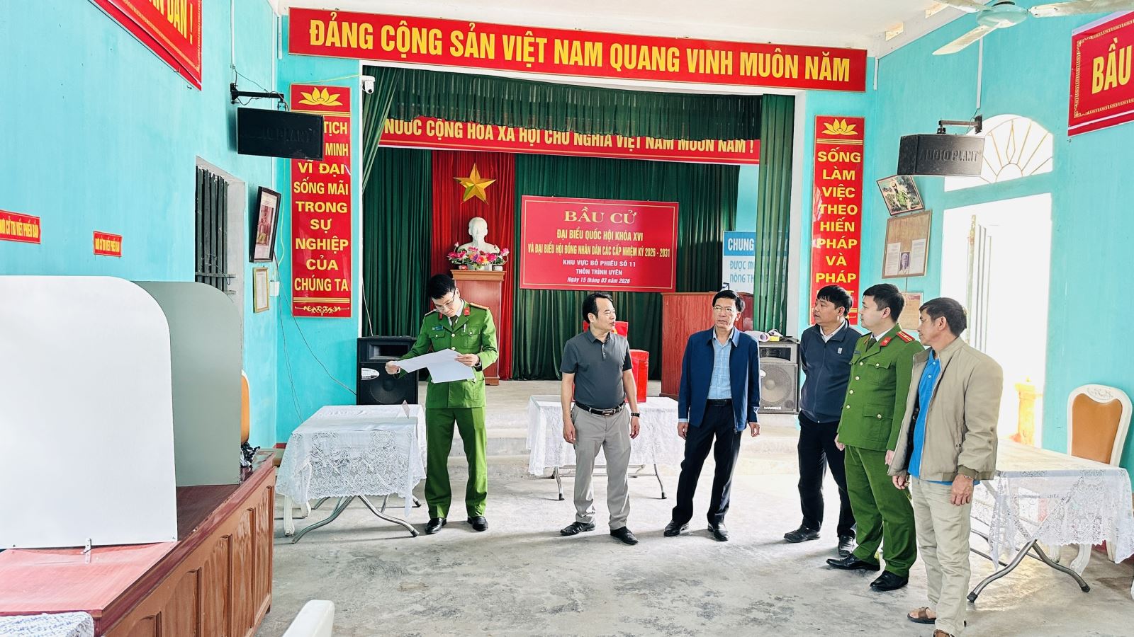 Công an xã Nguyễn Du chủ động bảo đảm an ninh, trật tự các sự kiện trên địa bàn