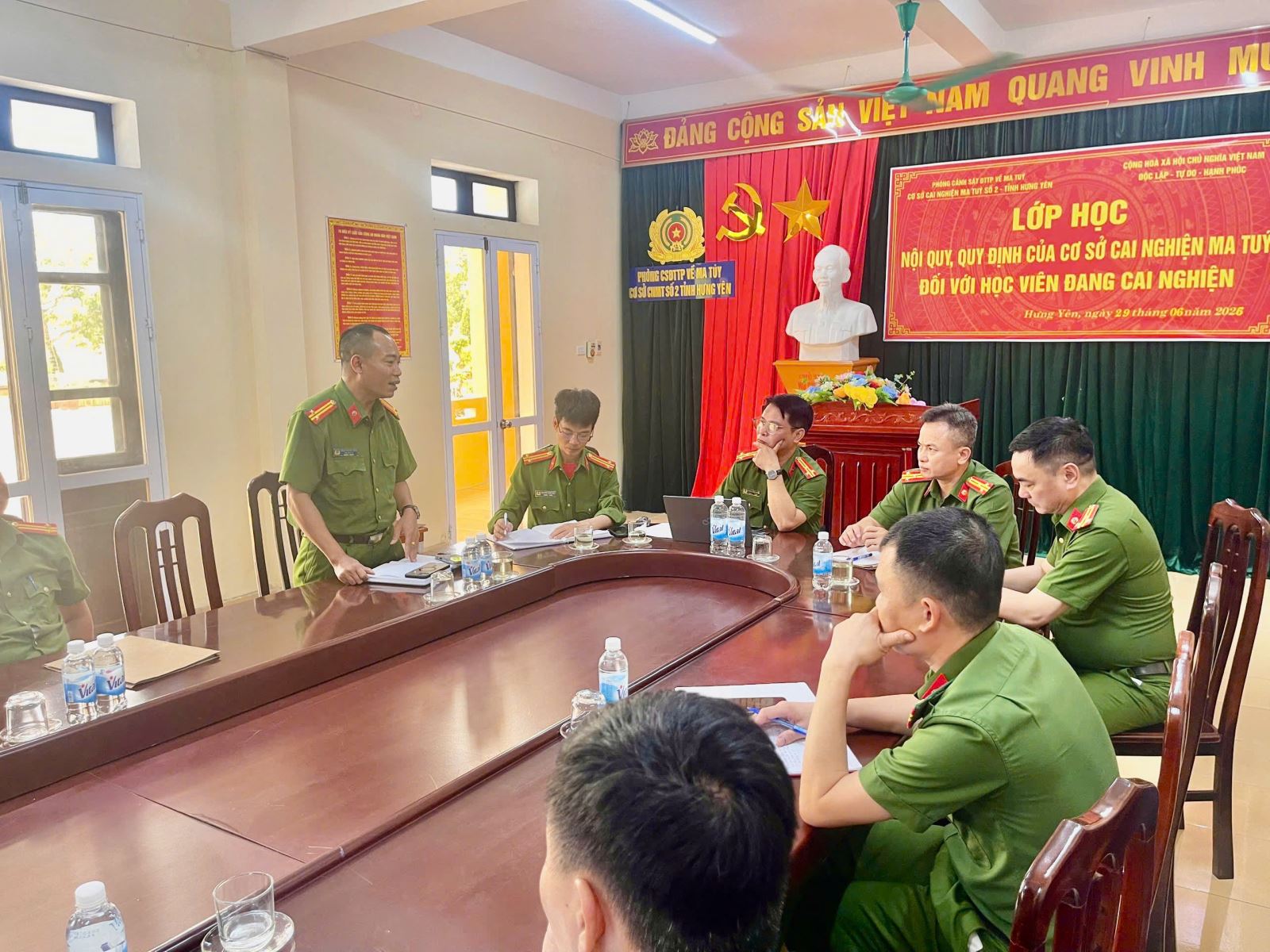 Cục Cảnh sát điều tra tội phạm về ma tuý kiểm tra công tác tại Cơ sở cai nghiện ma tuý số 2, tỉnh Hưng Yên