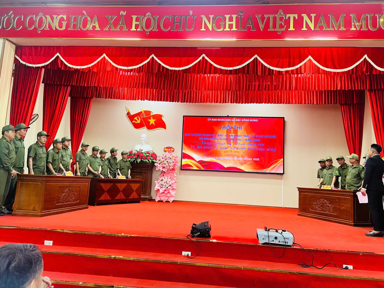 Công an xã Bắc Đông Hưng tham mưu tổ chức thành công Hội thi lực lượng tham gia bảo vệ an ninh, trật tự cơ sở giỏi lần thứ I năm 2026