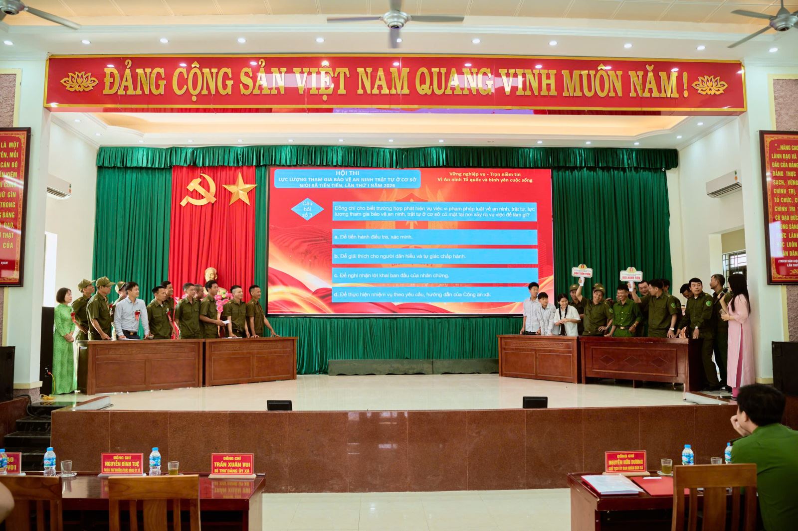Công an xã Tiên Tiến tham mưu tổ chức thành công Hội thi “Lực lượng tham gia bảo vệ an ninh, trật tự ở cơ sở giỏi” lần thứ I năm 2026