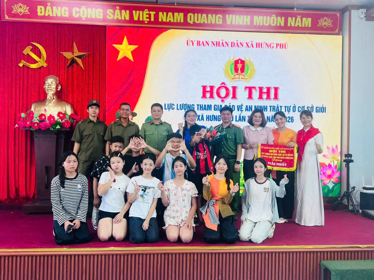 Công an xã Hưng Phú rộn ràng khí thế tổ chức Hội thi lực lượng tham gia bảo vệ an ninh trật tự cơ sở giỏi năm 2026