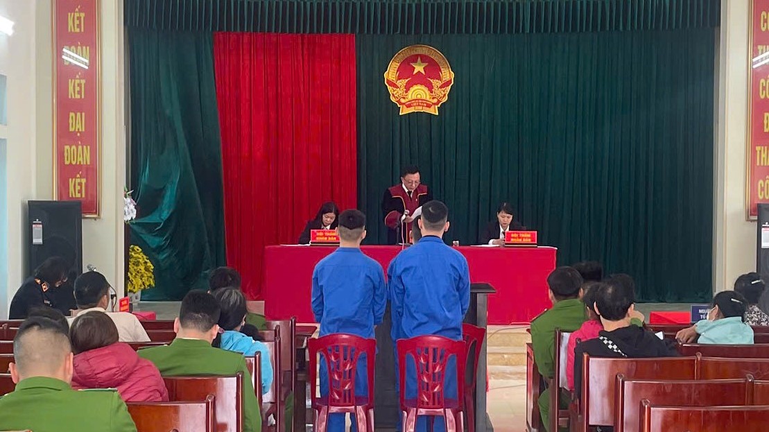 Công an xã Ái Quốc phối hợp bảo đảm an ninh, trật tự các phiên tòa xét xử lưu động trên địa bàn 