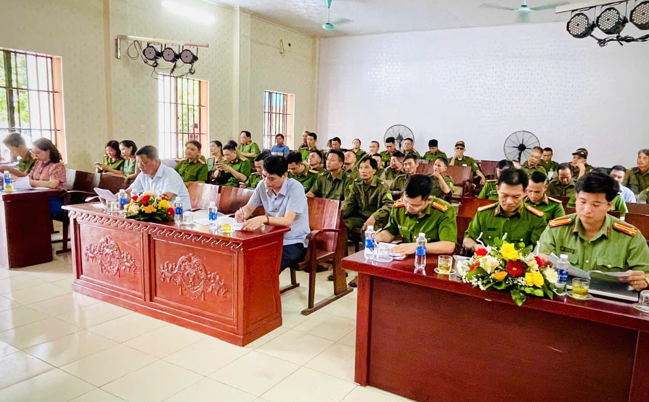 Công an xã Quang Lịch tổ chức Hội nghị sơ kết công tác  Công an 6 tháng đầu năm; triển khai nhiệm vụ 6 tháng cuối năm 2026