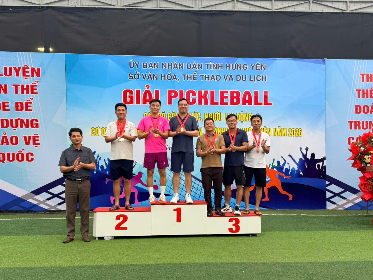 Đoàn VĐV Pickleball Công an tỉnh xuất sắc giành nhiều huy chương tại giải Pickleball cán bộ công chức, người lao động cơ quan văn phòng các sở, ban, ngành tỉnh Hưng Yên năm 2026