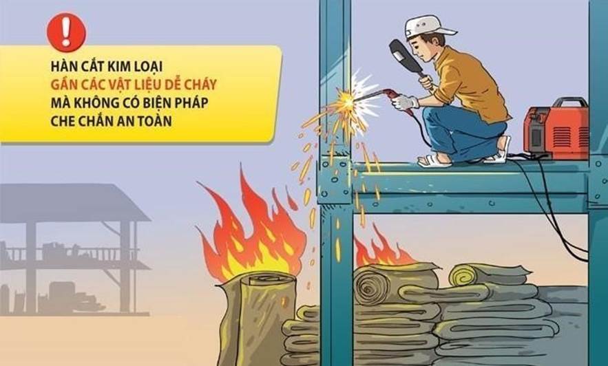 An toàn phòng cháy chữa cháy trong quá trình hàn cắt kim loại