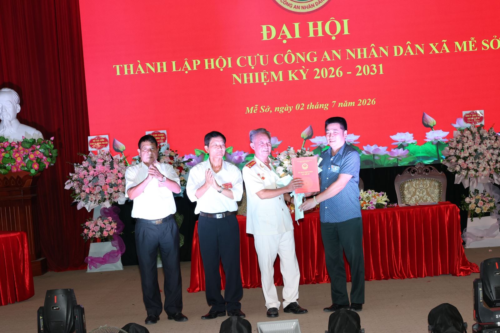 Công an xã Mễ Sở tổ chức thành công Đại hội thành lập Hội Cựu Công an nhân dân xã lần thứ nhất, nhiệm kỳ 2026 - 2031