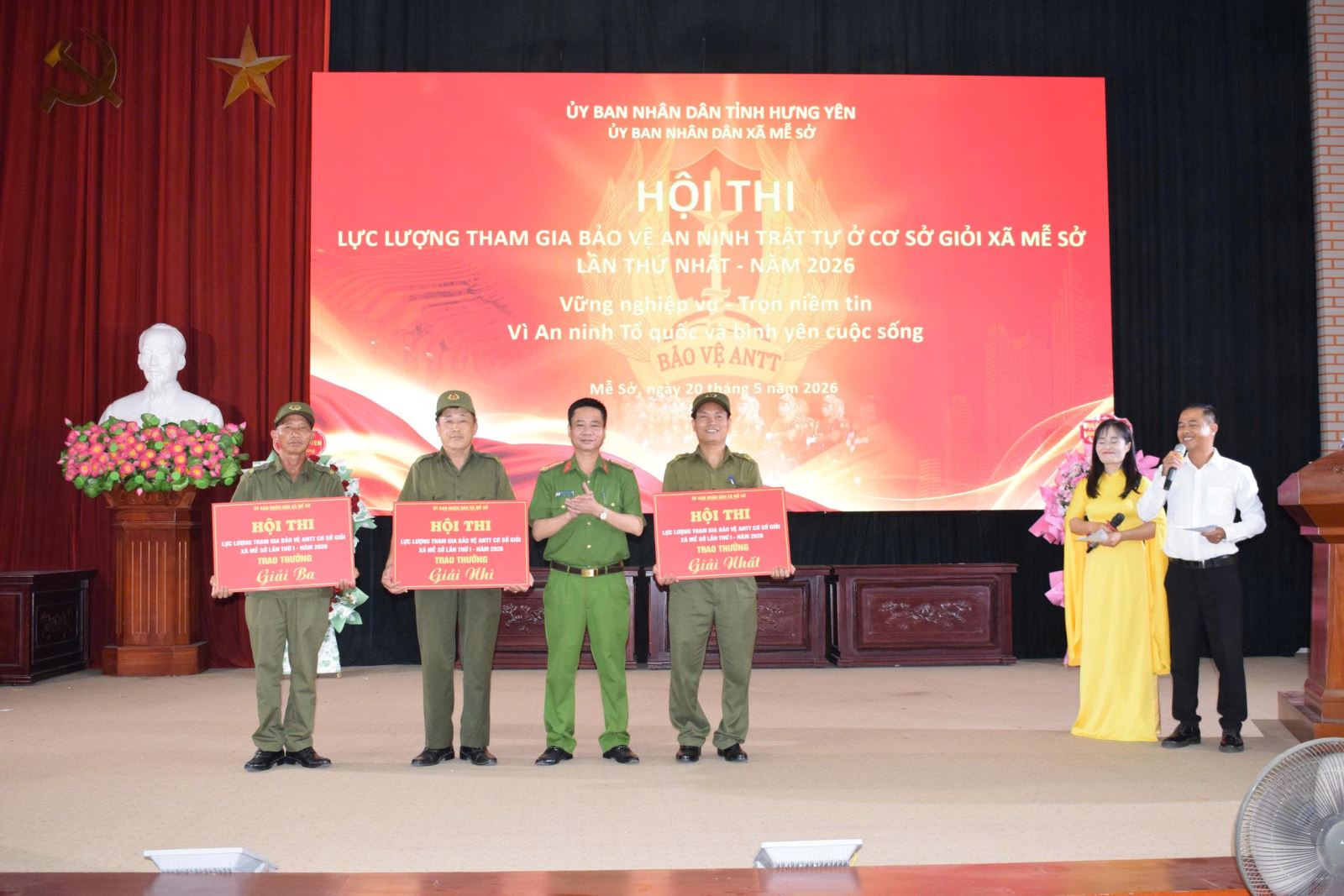 Công an xã Mễ Sở tham mưu UBND xã tổ chức thành công Hội thi an ninh trật tự ở cơ sở giỏi