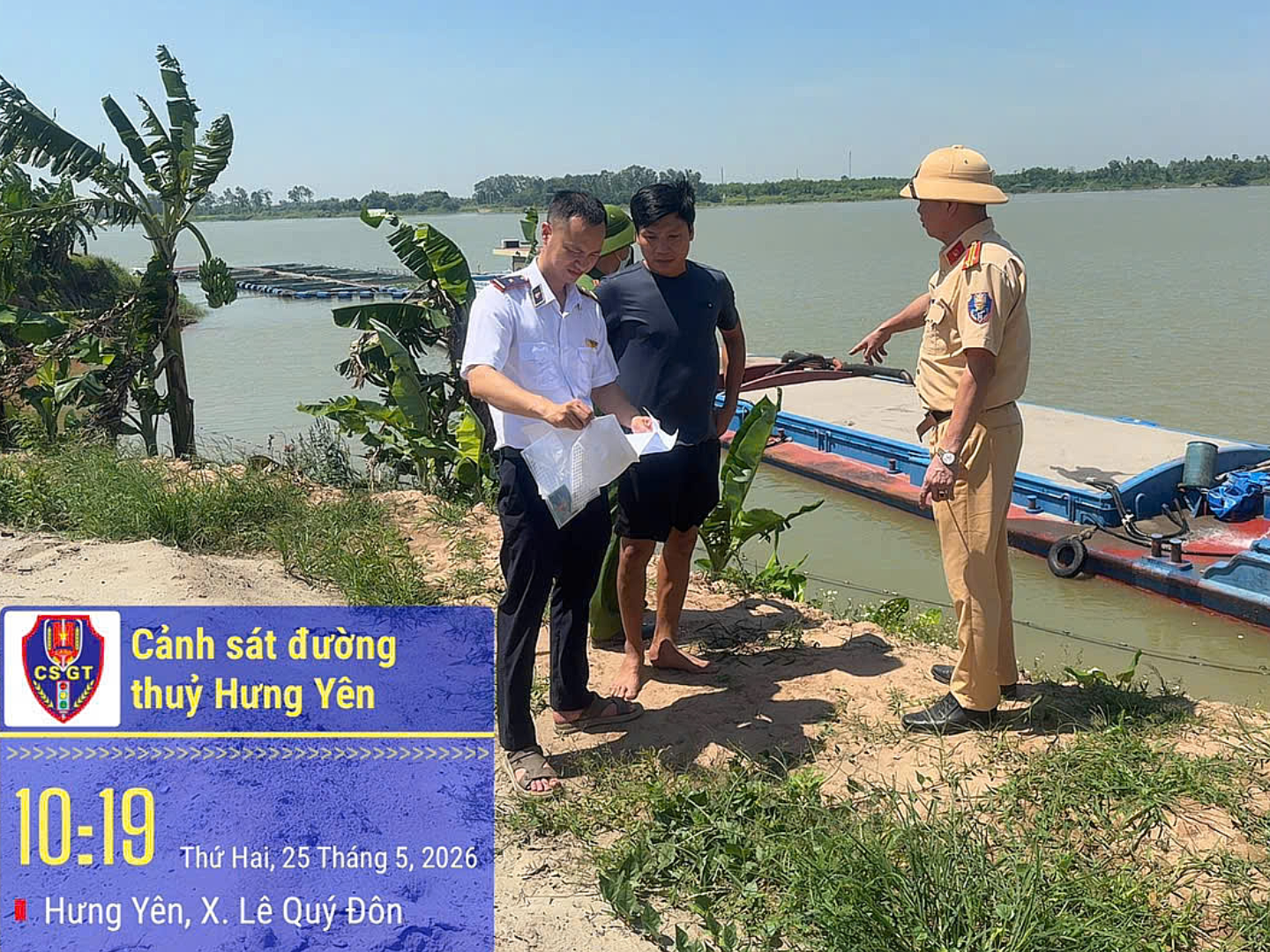 KẾT QUẢ BƯỚC ĐẦU TỪ CAO ĐIỂM BẢO ĐẢM TRẬT TỰ AN TOÀN GIAO THÔNG VÀ TRẬT TỰ XÃ HỘI TRÊN ĐƯỜNG THỦY NỘI ĐỊA TẠI HƯNG YÊN
