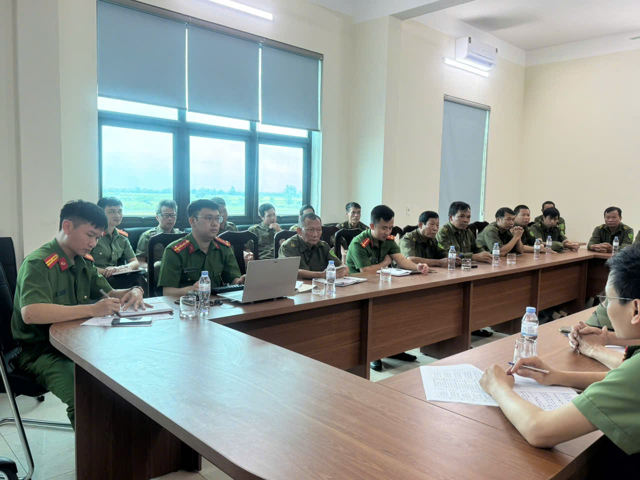 Công an xã Nguyễn Trãi tổ chức giao ban định kỳ với lực lượng bảo vệ an ninh trật tự ở cơ sở