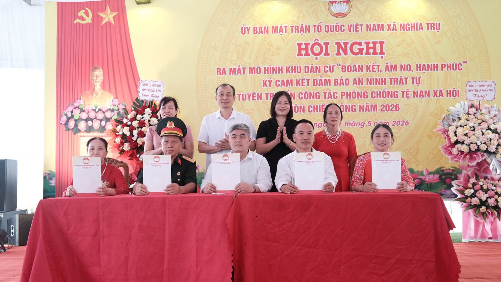 Công an xã Nghĩa Trụ phối hợp ra mắt mô hình “Khu dân cư đoàn kết, ấm no, hạnh phúc” gắn với bảo đảm an ninh trật tự