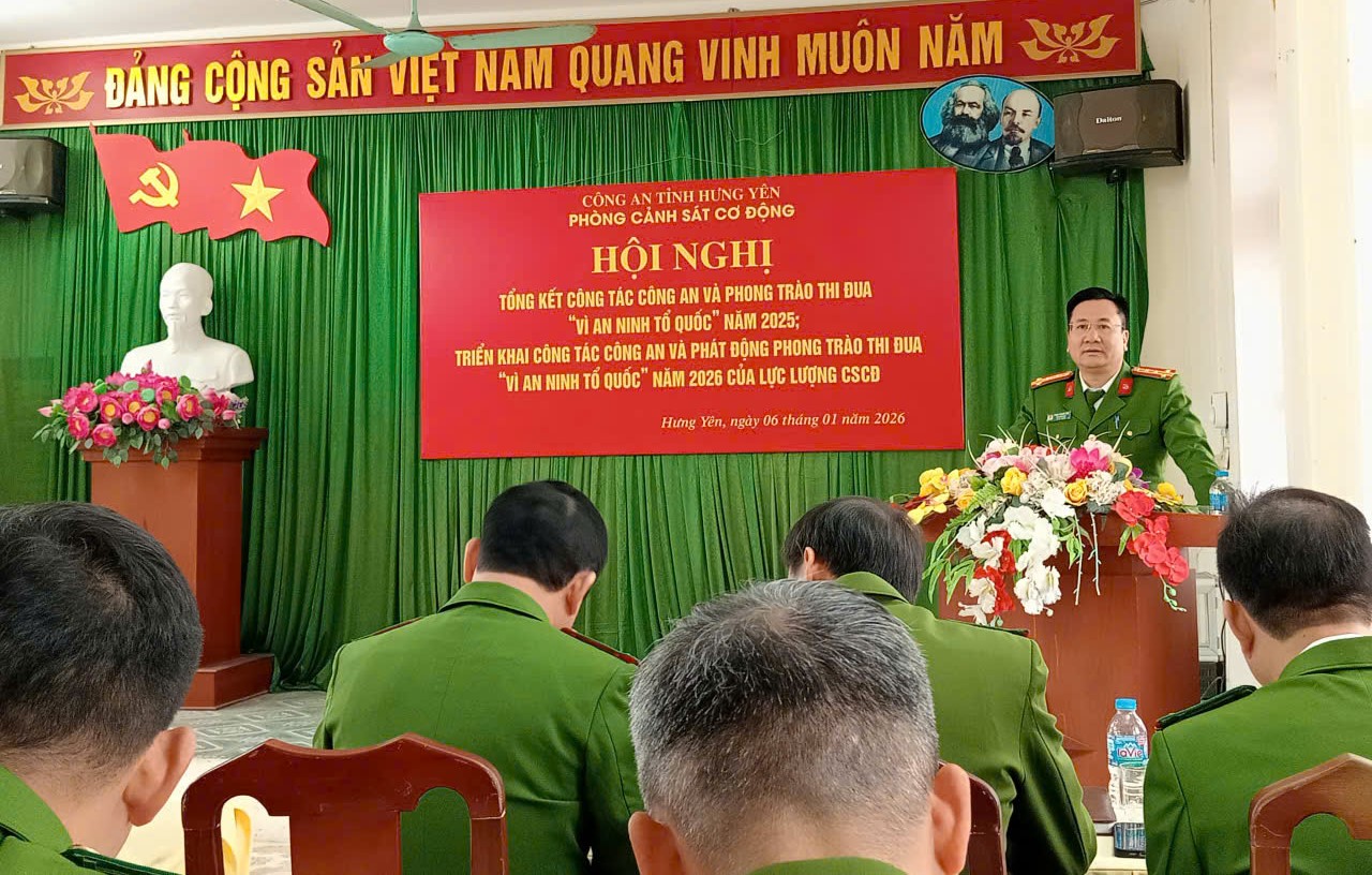 Phòng Cảnh sát cơ động tổ chức Hội nghị tổng kết công tác Công an năm 2025; triển khai Kế hoạch công tác Công an năm 2026