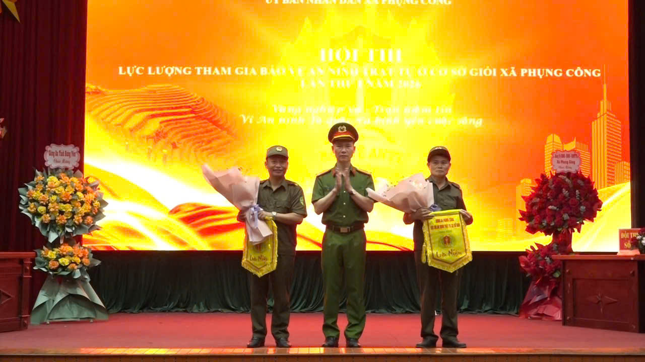 Xã Phụng Công tổ chức Hội thi “Lực lượng tham gia bảo vệ an ninh, trật tự ở cơ sở giỏi” năm 2026