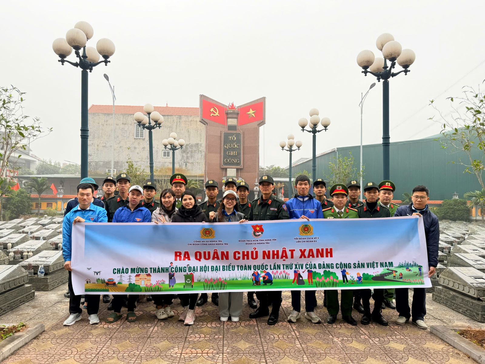 Công an xã Nghĩa Trụ tổ chức sinh hoạt chính trị hưởng ứng “Ngày Thanh niên cùng hành động”