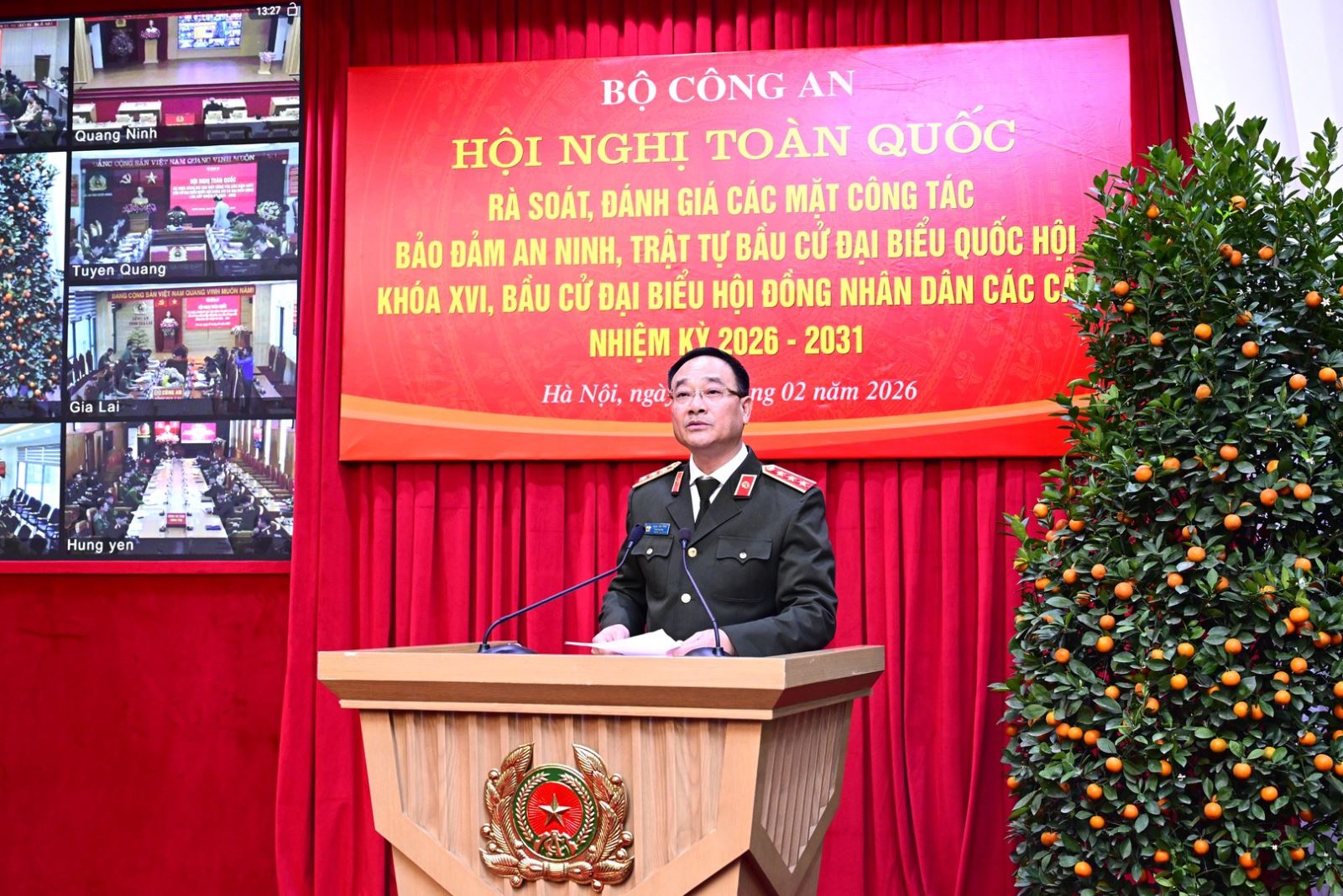 Hội nghị toàn quốc rà soát, đánh giá công tác bảo đảm ANTT bầu cử đại biểu Quốc hội khóa XVI và đại biểu HĐND các cấp nhiệm kỳ 2026 - 2031