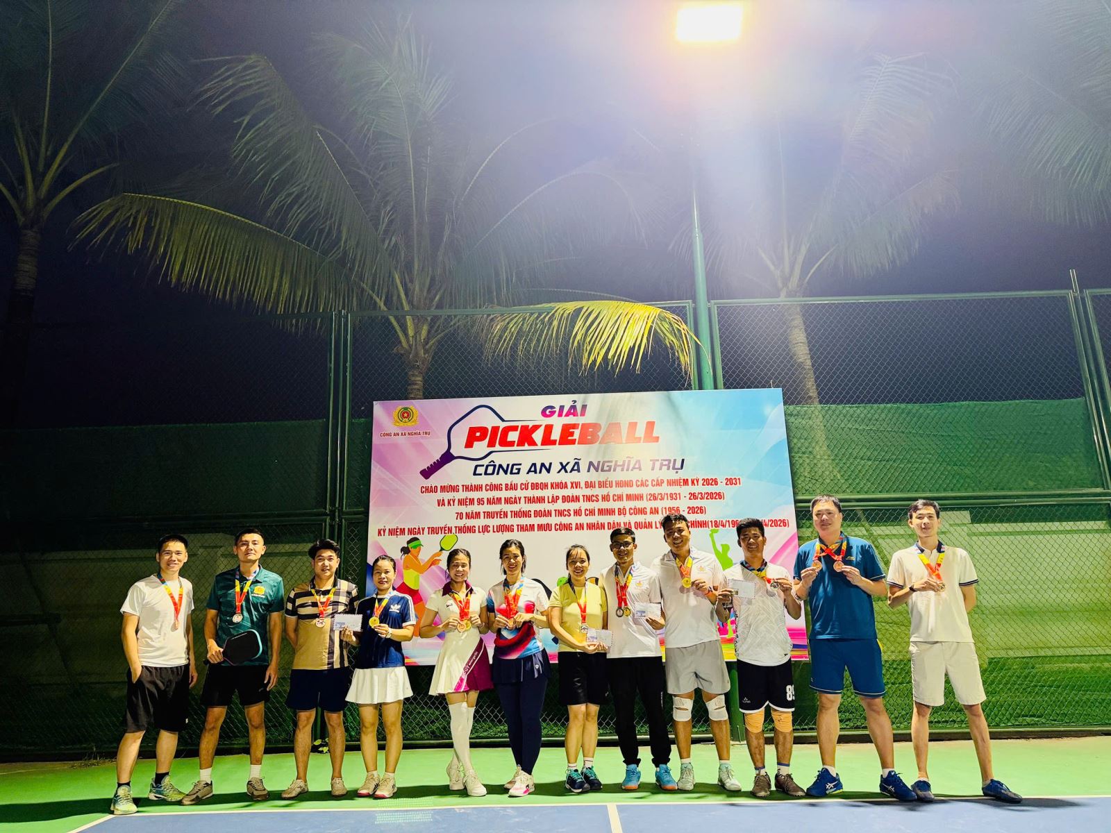 Chi đoàn Công an xã Nghĩa Trụ tổ chức Giải Pickleball chào mừng các ngày lễ lớn