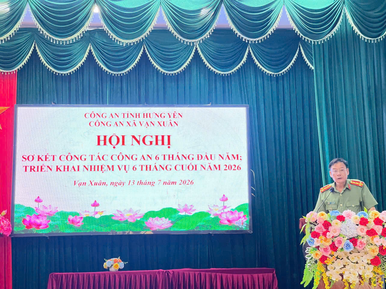 Công an xã Vạn Xuân tổ chức Hội nghị sơ kết công tác Công an 06 tháng đầu năm 2026