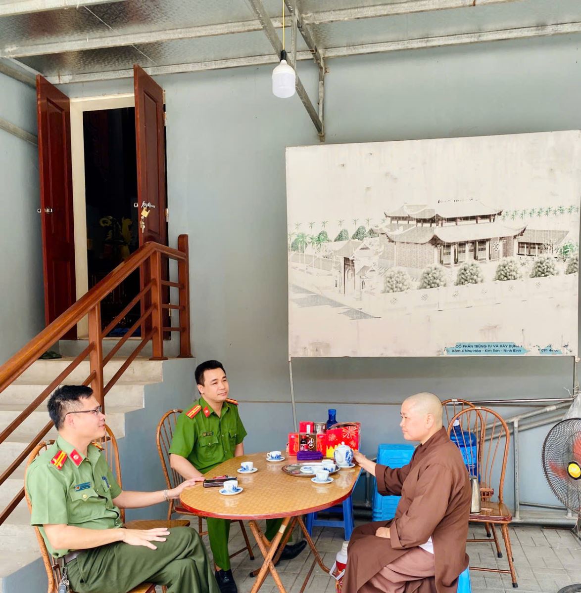 Công an xã Tân Hưng chủ động tuyên truyền, phổ biến pháp luật tại các cơ sở tôn giáo trên địa bàn