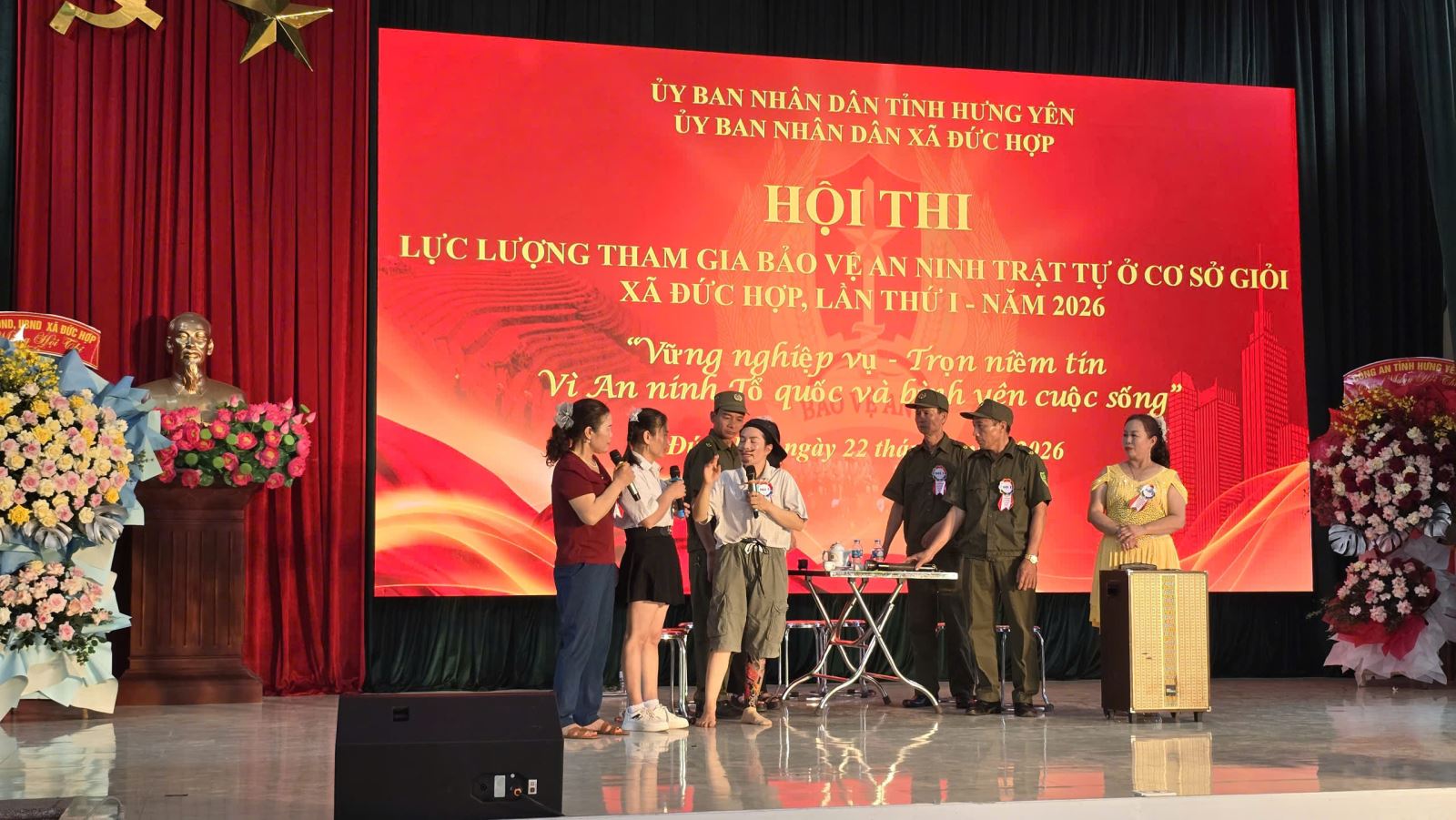 Công an xã Đức Hợp tham mưu Uỷ ban nhân dân xã tổ chức Hội thi lực lượng tham gia bảo vệ an ninh, trật tự ở cơ sở giỏi năm 2026