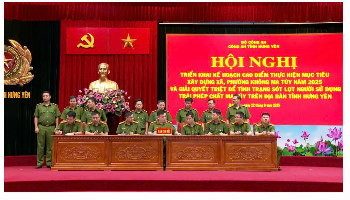 Lực lượng Công an tỉnh Hưng Yên hoàn thành mục tiêu xây dựng địa bàn xã, phường không ma túy năm 2025