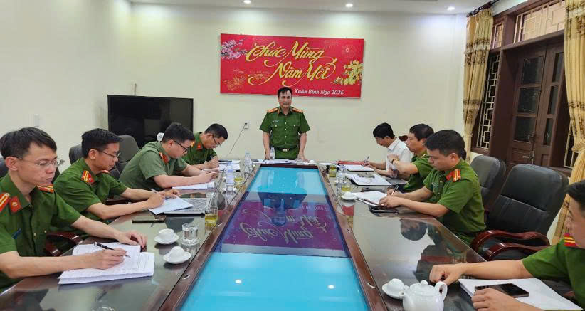 Công an tỉnh kiểm tra chuyên đề công tác thi hành án hình sự tại cộng đồng và tái hòa nhập cộng đồng tại Công an xã Như Quỳnh