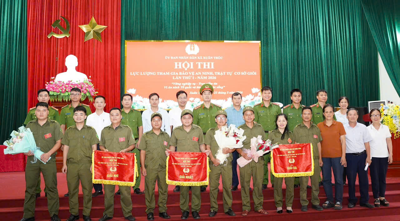 Công an xã Xuân Trúc tham mưu tổ chức thành công Hội thi “Lực lượng tham gia bảo vệ an ninh, trật tự cơ sở giỏi” lần thứ I năm 2026
